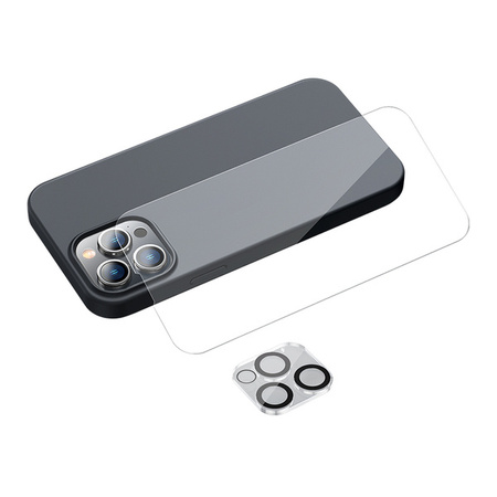 Baseus Liquid Silica Gel Phone Case Set for iP 13 Pro Max | Etui ze szkłem hartowanym do ekranu i aparatu do iPhone 13 Pro Max