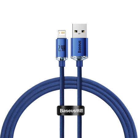 Baseus Crystal Shine | Kabel USB - Lightning do Apple iPhone iPad AirPods 1.2m 2.4A