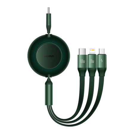 Baseus Bright Mirror 2 | Kabel z regulacją długości USB-C - Micro, USB-C, Lightning do iPhone 100W PD QC