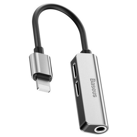 Baseus Adapter L52 | Adapter audio do słuchawek przejściówka iPhone Lightning AUX Mini Jack 3.5mm 
