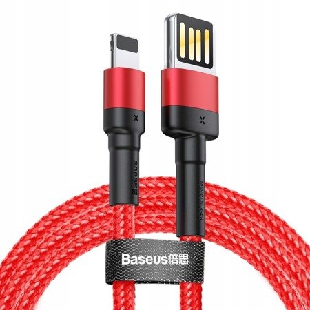 Baseus Cafule | Nylonowy szybki kabel USB - Lightning iPhone dwustronny 100cm 2.4A EOL