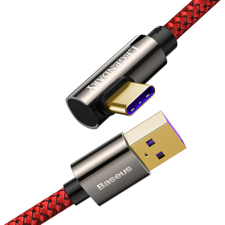 Baseus Legend Series | Kabel kątowy USB - Type-C 66W 6A do Huawei Xiaomi Honor 1m